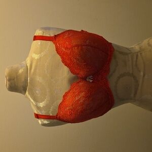 Victoria's Secret Fiery Hot Pink Lace Bra